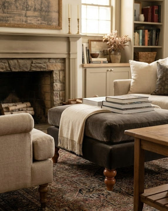 How to Style an Ottoman in Your Living Room